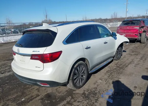 2016 Acura Mdx Technology Acurawatch Plus Packages/Technology Package из США, поврежденный, VIN 5FRYD4H42GB020976